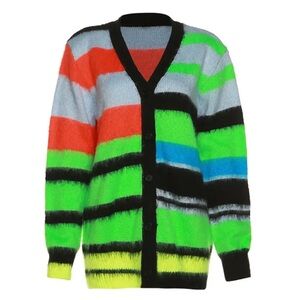 NEON STRIPED COLOR SWEATER